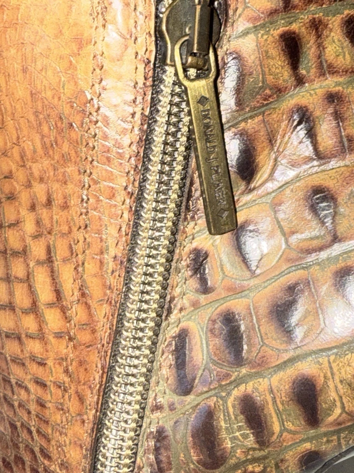 DONALD J. PLINER SARRA Brown Crocodile Ankle Boots size 6.5 M - Image 3 of 4