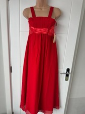 Angel Star Red Chiffon Midi Dress