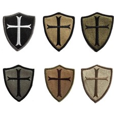 BuckUp Tactical Morale Patch Hook Crusader Sheild Patches 3"