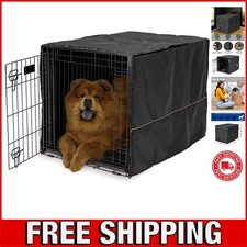Elegant Black Dog Crate Cover - Fits Most 36-Inch Crates  Machine Washable