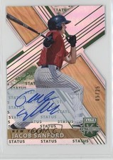 2019 Elite Extra Edition Status Emerald Die-Cut 5/25 Jake Sanford Jacob Auto nd3