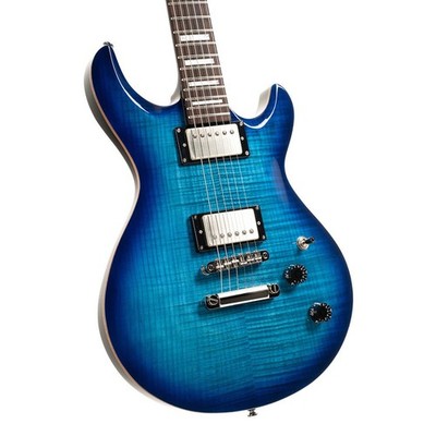 Cort M600 Blue Burst Flame Maple Top Double Cutaway Electric