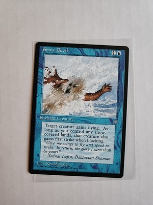 #ad Snow Devil Ice Age MTG Magic Common Blue Enchant Creature $1.38