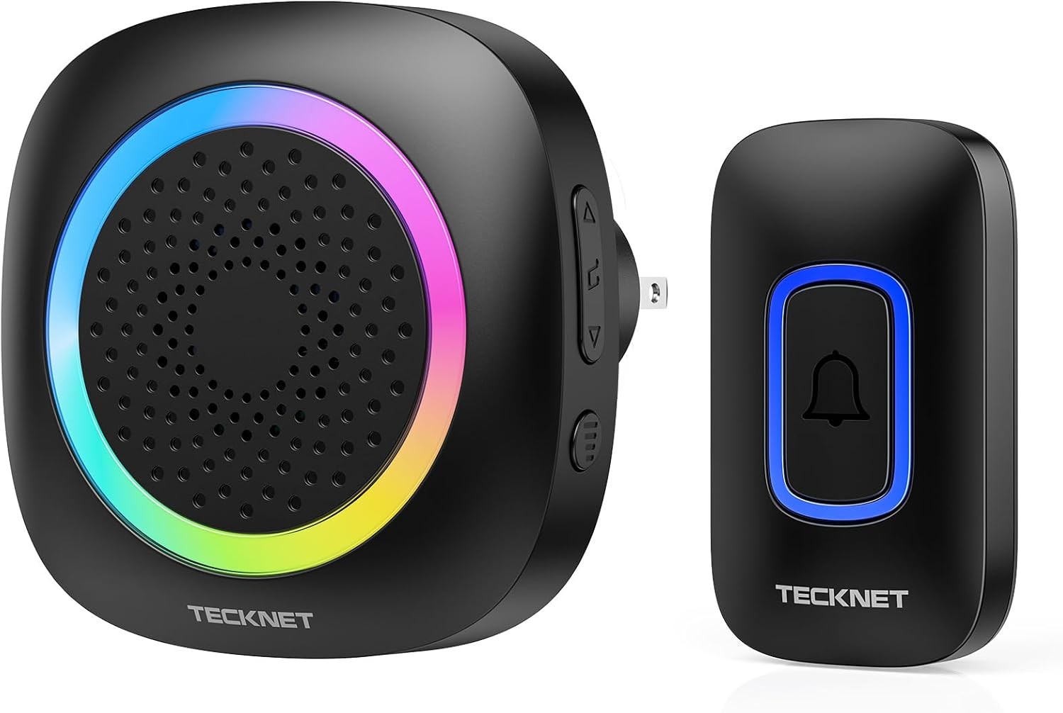 TECKNET Plug-in Wireless Doorbell with RGB Lighting and 1300ft Long Range