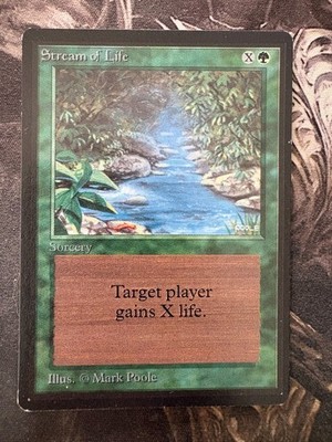 *** BETA Stream of Life *** EX-NM Clean! - NO DUTY - Magic MtG