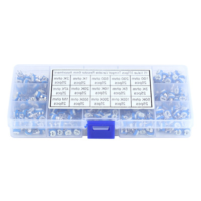 375Pcs 15 Values Potentiometer Variable Resistor Assortment Kit With Box