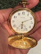 Elgin Pocket Watch 15 Jewels Gold Filled Excellent Working 1910s SN 14408225