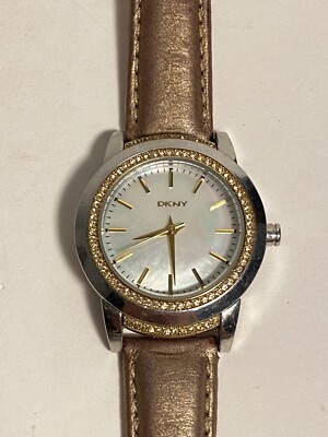 DKNY Round Glitz NY8676 Genuine Leather Women\'s Watch Dkny Women main image 4