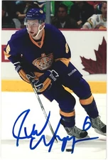 Jake Muzzin Autographed 4x6 Color Photo Los Angeles Kings #6 Retro Style A