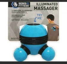 Illuminated massager 3 vibrating ergonomic grip batteries included