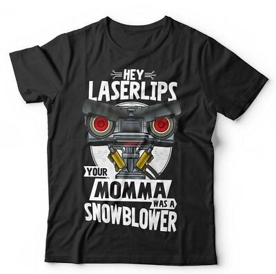 Kurzschluss Tshirt Hey Laser Lippen Unisex & Kinder - Johnny 5 Roboter lustig 80er