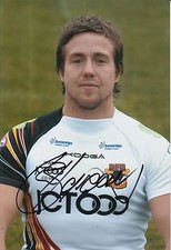 BRADFORD BULLS HAND SIGNED BRYN HARGREAVES 12X8 PHOTO.