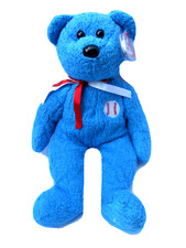 TY BEANIE BUDDY - ADDISON - BASEBALL BEAR - MINT CONDITION - RETIRED WITH TAGS