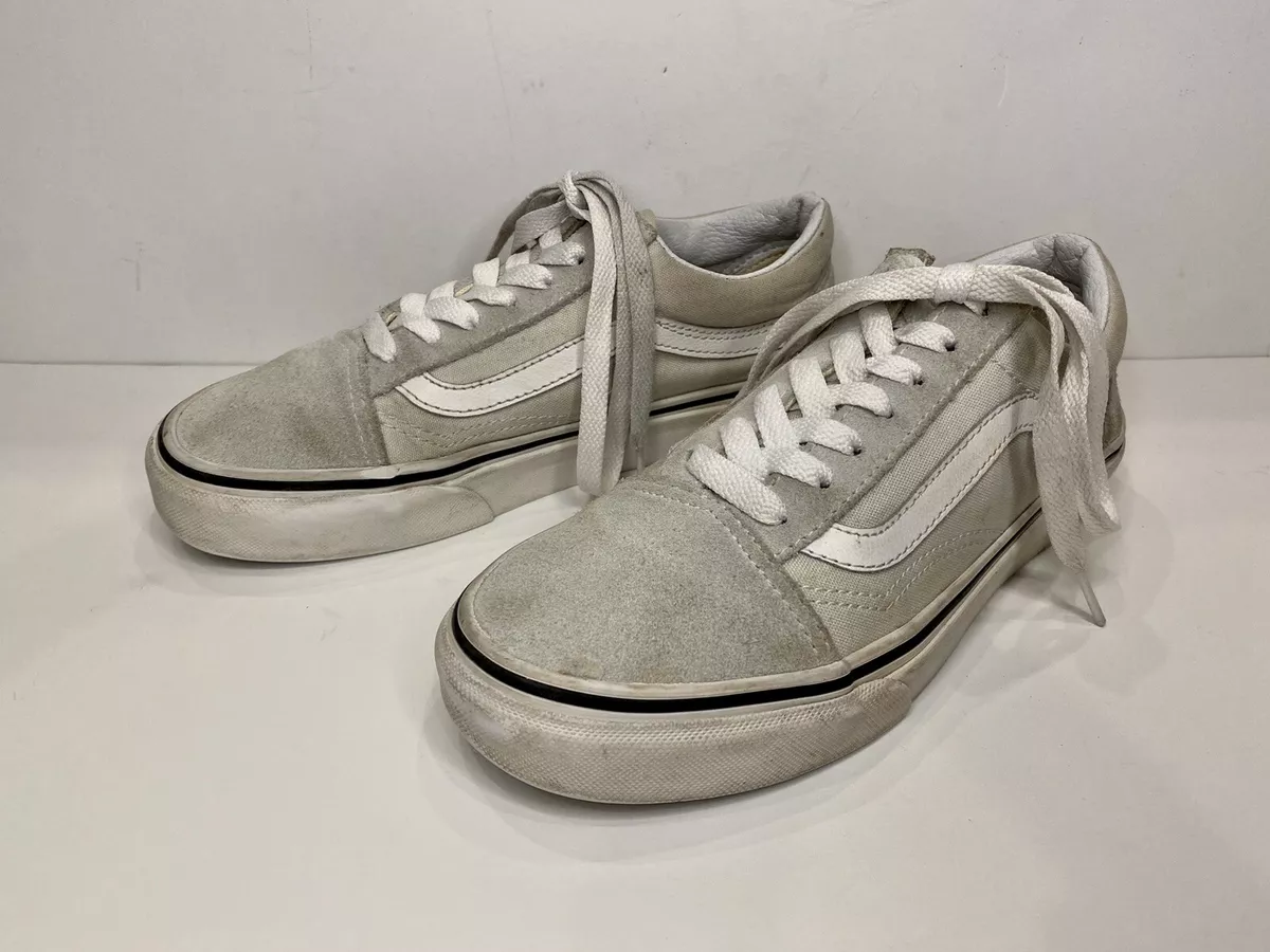 Van Old Skool Light Grey Suede &amp; Size Mens 3.5 Skateboard Shoes Low eBay