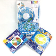 Pool Float Tubes Inflatable Intex Turtle High Five Popsicle Beach Ball LOT NEW
