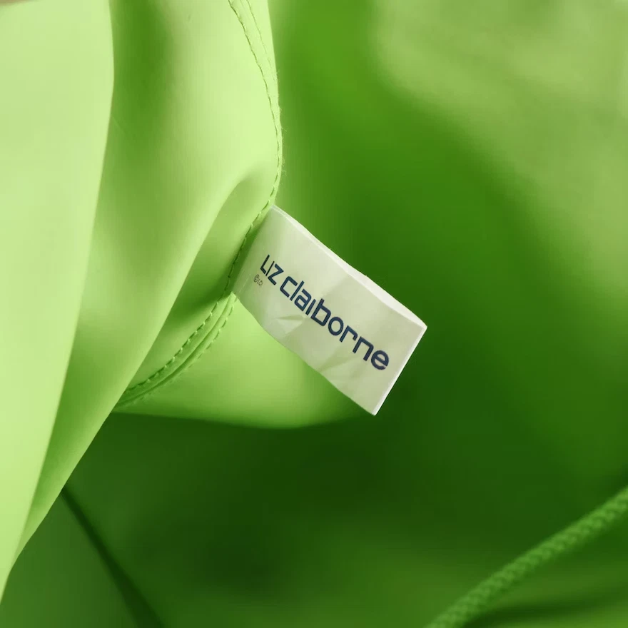 Bolso de Mano Liz Claiborne Rojo Amapola Floral o Verde Lima Reversible Cubo Foto 4 de 4