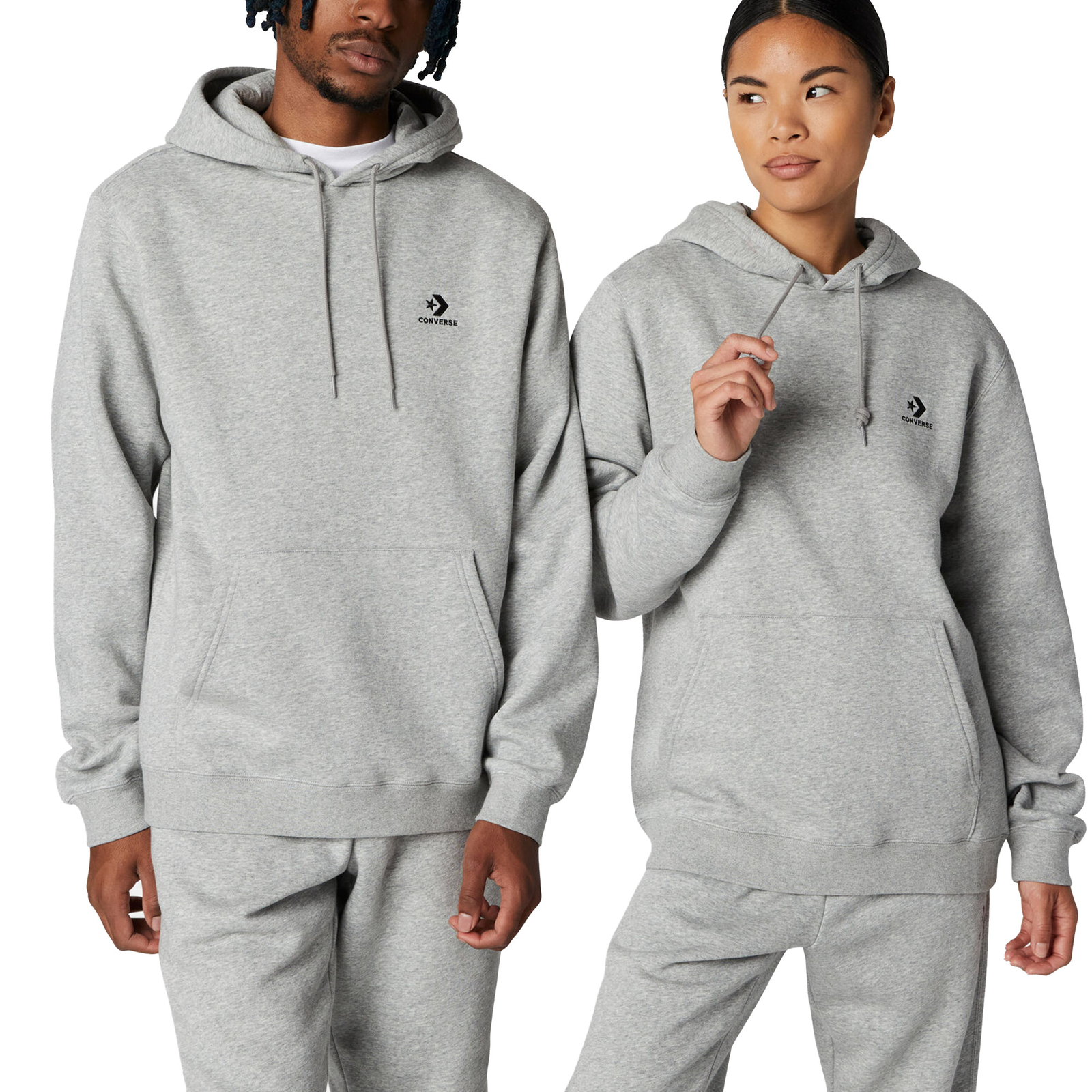 Кроссовки Converse Kapuzenpullover унисекс с вышитым звездным шевроном Grau 10090₽