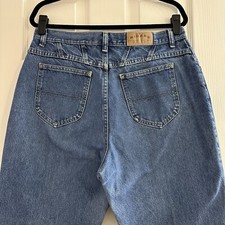 90s Vintage Riders Lee Denim Medium Wash Relaxed Tapered Leg Women  s 16 Cotton