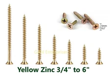 Phillips Bugle Head 3/4"- 6" Yellow Zinc Coarse outdoor Wood, Deck Drywall Screw