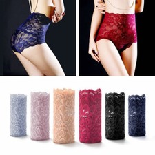 Women's Lace High Waist Panties Seamless Hollow Underwear Breathable Soft Briefs