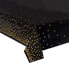 12 Pack Plastic Tablecloths for Rectangle Tables, Waterproof Disposable Party