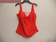 NWT - Meet.Curve Women's Red Knot Front Tankini, Size 3XL, 1392182