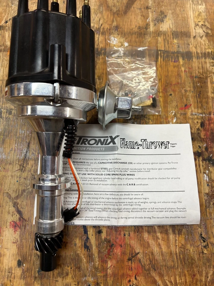 Pertronix D320710 Billet Distributor  Magnetic Trigger Pontiac 301-455 Black - Image 2 of 3