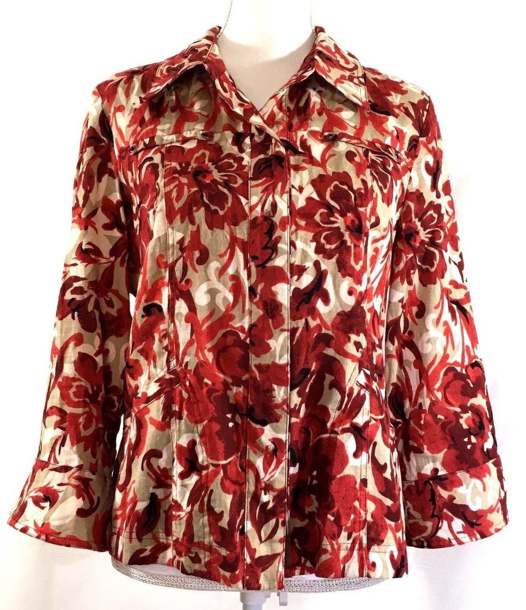 Blazer Femme Coldwater Creek – Taille Petite 10 – Marron, En Laine Doublé
