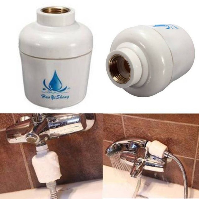 Healthy Bathroom Kitchen Bath Shower Head In Line Faucet Purifier