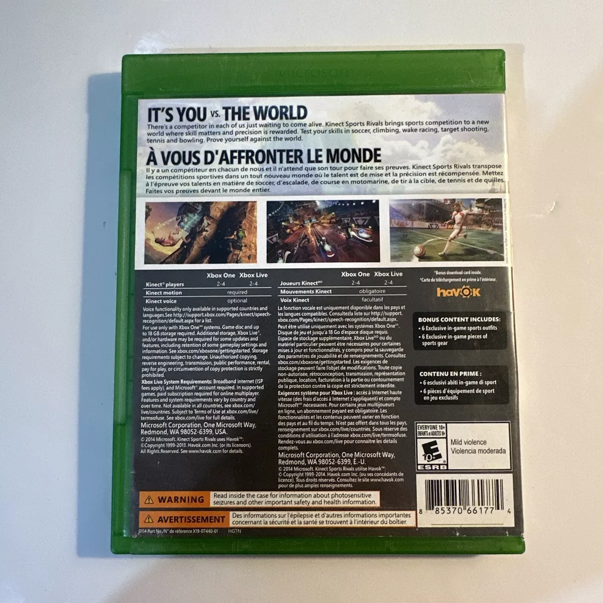 Kinect sports rivals hotsell xbox one pret