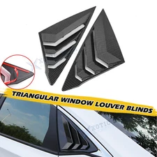 Quarter Window Louver Cover For Honda Civic 2022-up ABS Rear Side Carbon Fiber