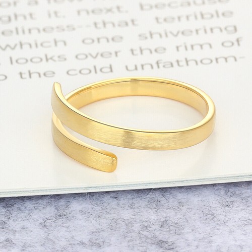 Customizable Gift Unique Open Wrap Elegant Ring Jewelry Two Name Anniversary - Picture 7 of 9