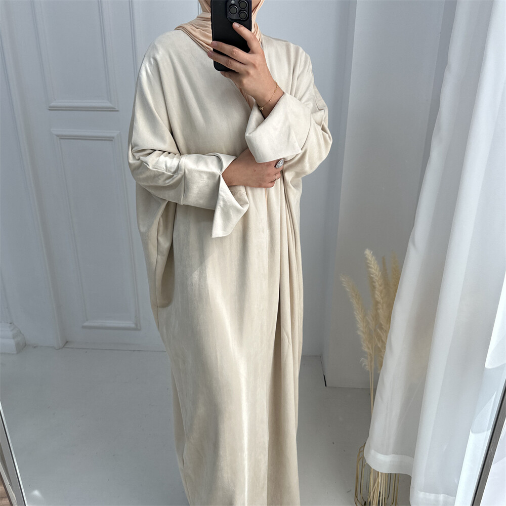 Ramadan Muslim Open Abaya Islamic Women Kimono Cardigan Dress Robe
