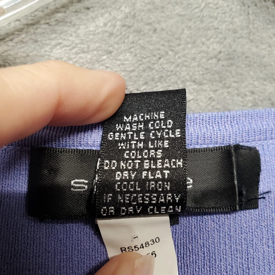 Suéter Spense Mujer Medio Púrpura Manga 3/4 Tejido Suéter Top Acanalado Rayas Foto 4 de 4