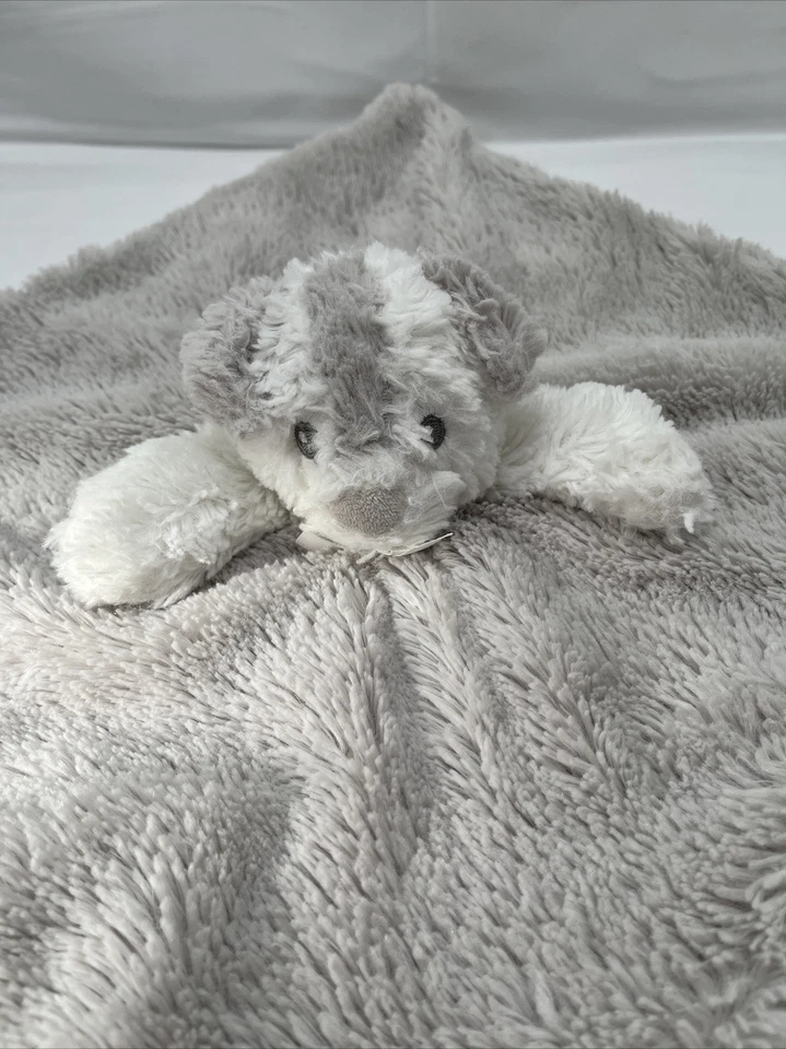 Mantas y más allá manta de seguridad gris y blanco de felpa cachorro perro Lovey Foto 2 de 4