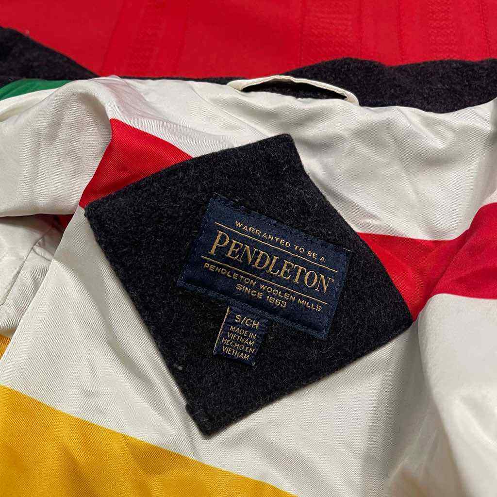 Pendleton Wool Coat Jacket Striped Blanket  Linin… - image 7