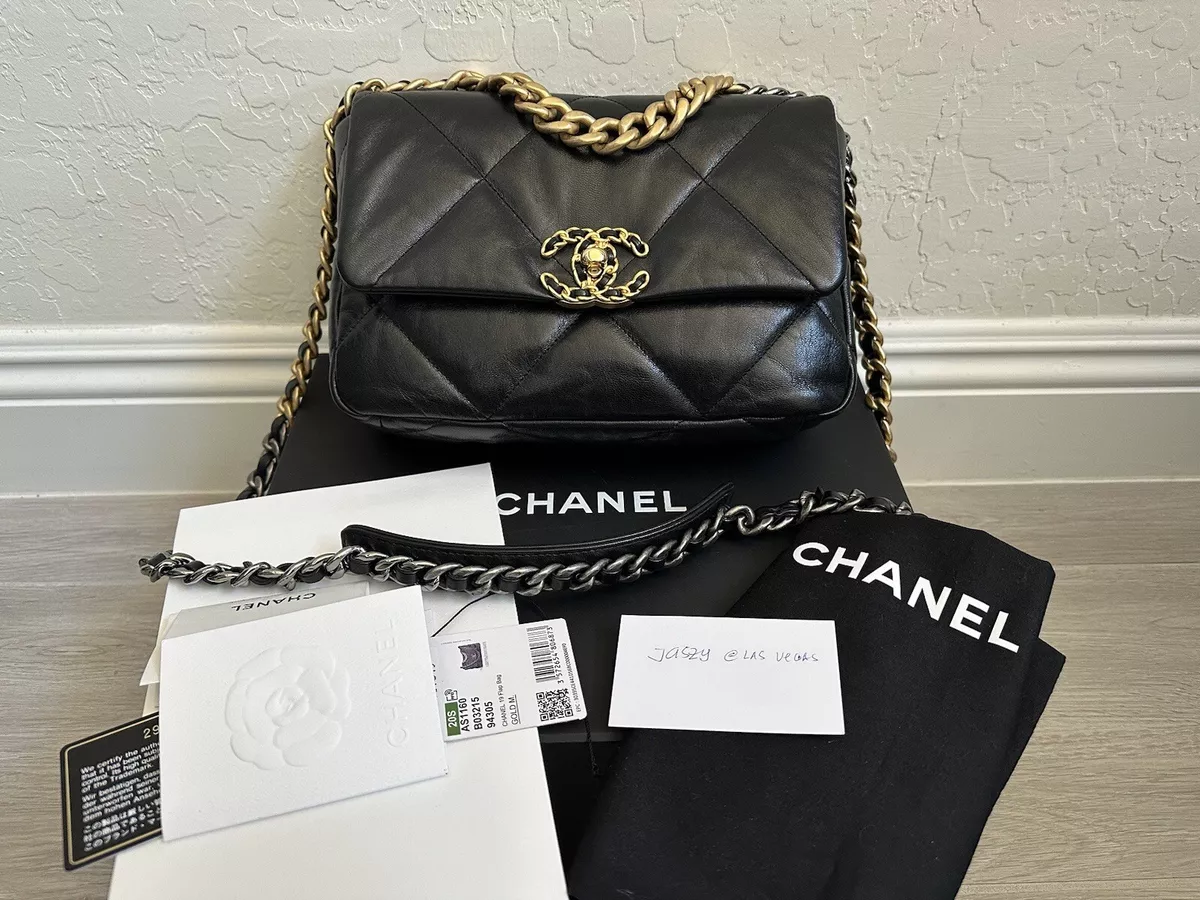 Chanel 19 Small Flap Black Mixed Chain Crossbody Bag