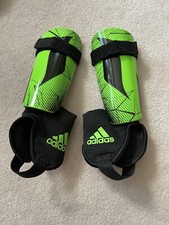 Adidas Ghost Youth Soccer Shin Guards, Neon Green/Black, Junior Size Large