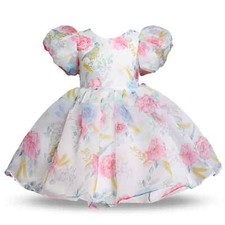 Princess Dress Flower Baby Kids Wedding Party Prom Gown Tulle Elegant Dresses