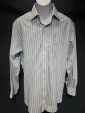 Brooks Brothers 346 Button Up Shirt Mens 16.5-4/5 Blue Long Sleeve Non Iron