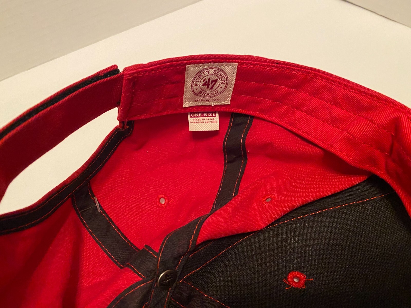 New Jersey Devils Red Adjustable Hat Embroidered … - image 12