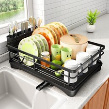 Dish Drying Rack Stainless Steel Dish Rack for Kitchen Counter, Large Capacity
