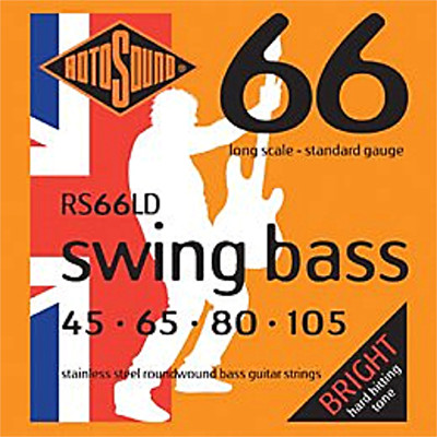 ROTOSOUND 4 STRING RS66LD STAINLESS STEEL ROUNDWOUND BASS GUITAR STRINGS 45-105