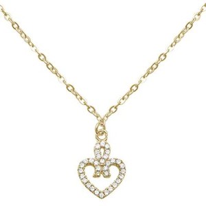 Authentic Yellow Gold Plated Infinite Love Heart Cz .925 Sterling Silver Necklace