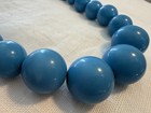 Authentic Vintage 80s/90s Chunky Graduated Bead Necklace Light Blue Adjustable — photo 2