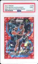 2021 Panini Prizm Shai Gilgeous-alexander #238 PSA 9 63/75 Basketball Mint 75th
