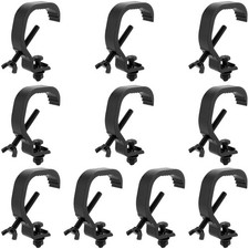 KOHAND 10 Pack Stage Light Clamp Hook, Aluminum Alloy Truss C-Clamp, Black