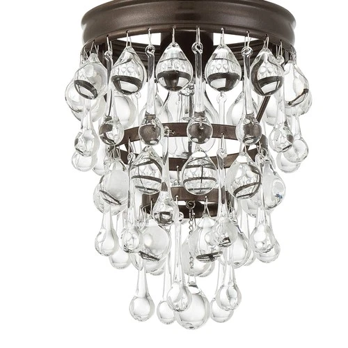 Crystorama Calypso 7 1/2" Vibrant Bronze and Crystal Mini Chandelier - Picture 7 of 9