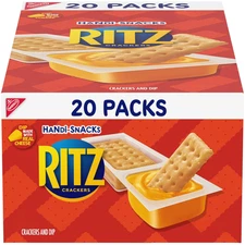 Handi-Snacks  Crackers 'N Cheesy Dip Snack Packs, School Snacks, 20 Snack Packs