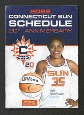2022 WNBA CONNECTICUT SUN POCKET SCHEDULE  2.25" x 3"  FEATURING * JONQUEL JONES